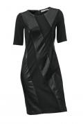 Designer-Bodyforming-Patchkleid schwarz