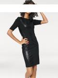 Designer-Bodyforming-Patchkleid schwarz