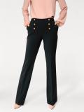 Designer-Bootcut-Hose schwarz