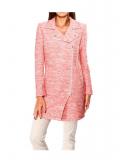 Designer-Bouclé-Longblazer koralle