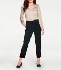 Designer-Bundfaltenhose schwarz