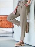 Designer-Bundfaltenhose taupe