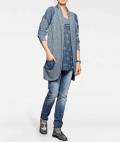 Designer-Cardigan blau