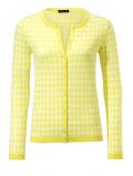 Designer-Cardigan mit Kaschmir gelb