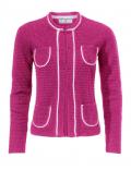 Designer-Cardigan pink-weiß