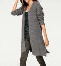 Designer-Cardigan silbergrau Gr. 42