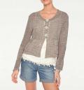 Designer-Cardigan taupe