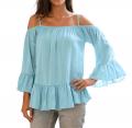 Designer-Carmenbluse mint