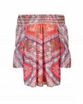 Designer-Carmenbluse rosenquarz-bunt