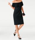 Designer-Carmenkleid mit Spitze schwarz