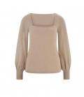 Designer-Carree-Pullover sesam