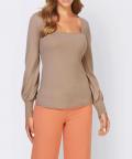 Designer-Carree-Pullover sesam