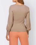 Designer-Carree-Pullover sesam