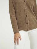 Designer-Chenillestrickjacke eiche