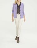 Designer-Chenillestrickjacke flieder