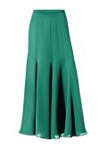 Designer-Chiffon-Godetrock grün