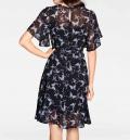 Designer-Chiffon-Kleid schwarz-bunt