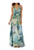 Designer-Chiffon-Maxikleid bunt