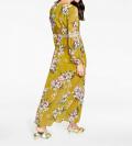 Designer-Chiffon-Maxikleid gelb-bunt
