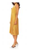 Designer-Chiffon-Plisseekleid gelb