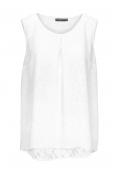 Designer-Chiffon-Spitzentop offwhite