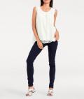 Designer-Chiffon-Spitzentop offwhite