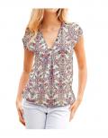 Designer-Chiffonbluse bunt