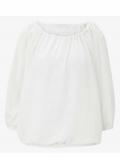 Designer-Chiffonbluse ecru