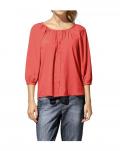 Designer-Chiffonbluse koralle