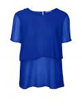 Designer-Chiffonbluse royalblau