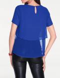 Designer-Chiffonbluse royalblau