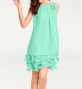 Designer-Chiffonkleid aqua