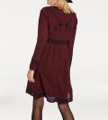 Designer-Chiffonkleid bordeaux-schwarz