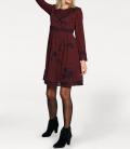 Designer-Chiffonkleid bordeaux-schwarz