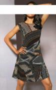 Designer-Chiffonkleid bunt Gr. 42
