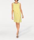 Designer-Chiffonkleid gelb