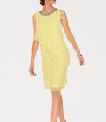 Designer-Chiffonkleid gelb