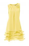 Designer-Chiffonkleid gelb