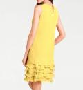 Designer-Chiffonkleid gelb