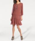 Designer-Chiffonkleid rosenholz