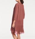 Designer-Chiffonkleid rosenholz