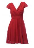 Designer-Chiffonkleid rot