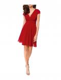 Designer-Chiffonkleid rot