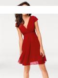 Designer-Chiffonkleid rot