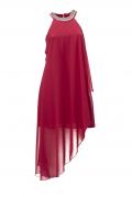 Designer-Chiffonkleid rot