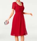 Designer-Chiffonkleid rot
