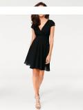 Designer-Chiffonkleid schwarz