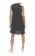 Designer-Chiffonkleid schwarz-creme