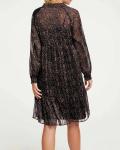 Designer-Chiffonkleid schwarz-kupfer