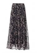 Designer-Chiffonrock schwarz-beige
